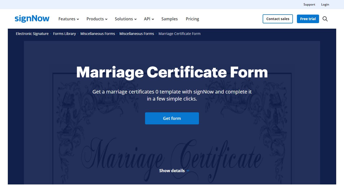 Marriage Certificates Form: the Form in Seconds - signNow
